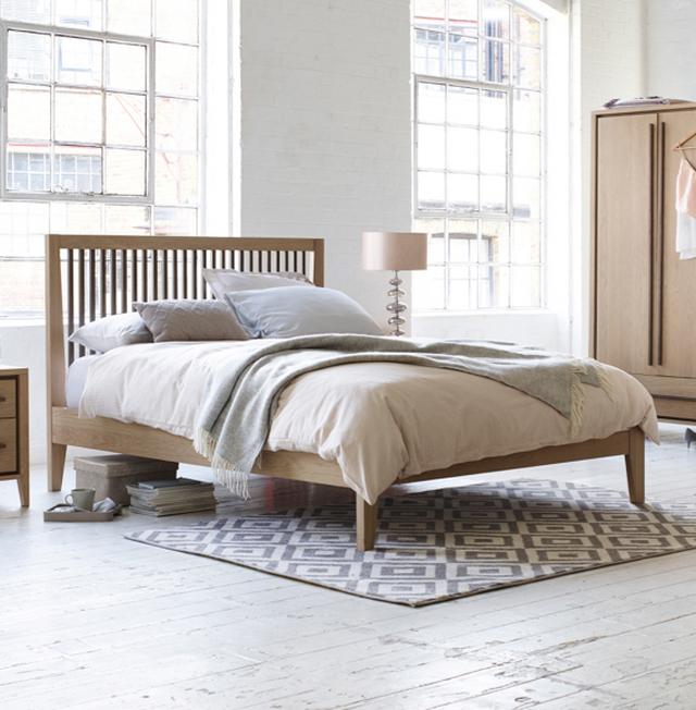 Cosy bedroom – wooden bed frame